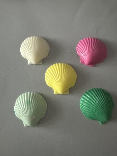 Decorative Seashell Soaps Set - 5 Mini Pastel Shells for Bath