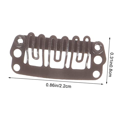 Beaupretty U-Shaped Wig Clips - 100Pcs Metal Snap Combs for Hair Extensions