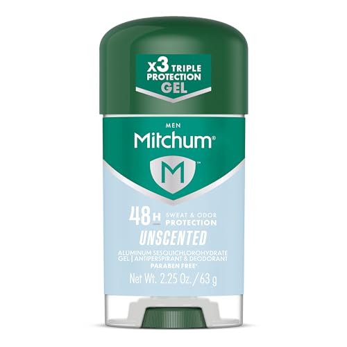 Mitchum Men’s Triple Odor Protection Antiperspirant Gel 2.25 oz - Unscented, 48HR