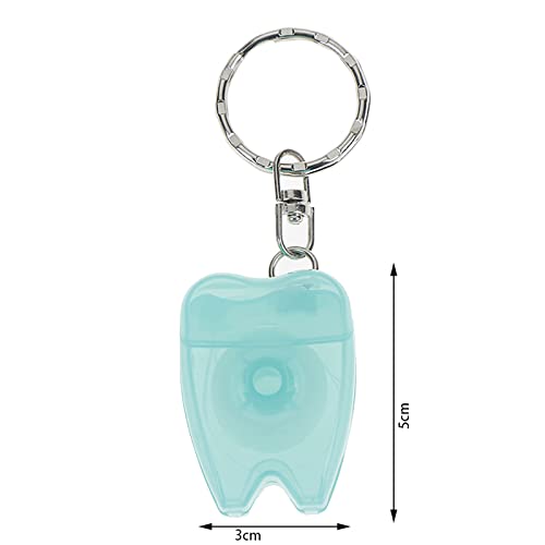 10pcs Teeth Floss Key Chains - Portable Dental Cleaning with Floss Roll