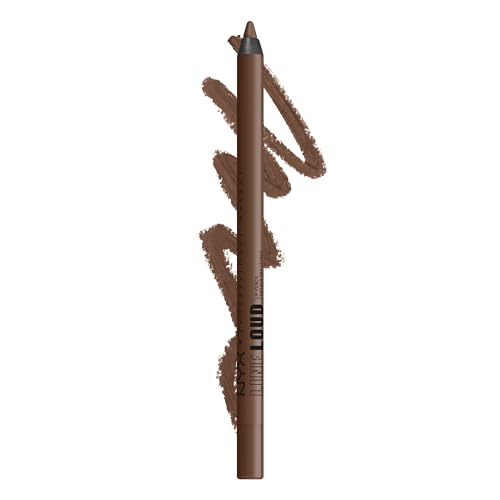 NYX PROFESSIONAL MAKEUP Line Loud Lip Liner, Longwear and Pigmented Lip Pencil with Jojoba Oil & Vitamin E - Rebel Kind (Chocolate Brown)