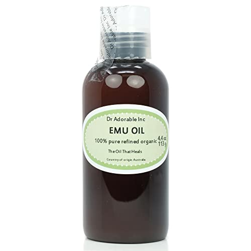 Dr Adorable 4 oz Australian Organic Emu Oil - Pure & Natural Skin & Hair Rejuvenation