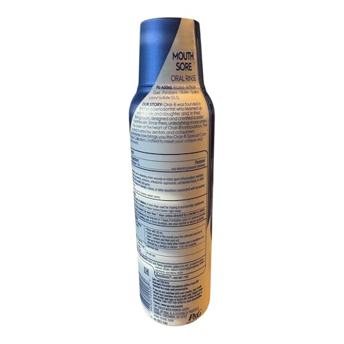 Oral-B Mouth Sore Mouthwash - Alcohol Free Hydrogen Peroxide Rinse, 8oz