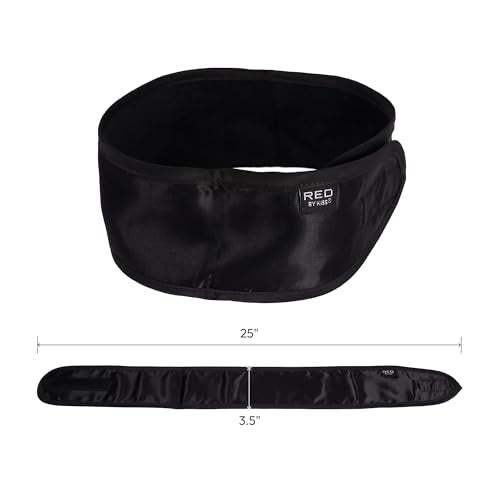 Red by Kiss Adjustable Spa Headband for Makeup & Skincare - Black
