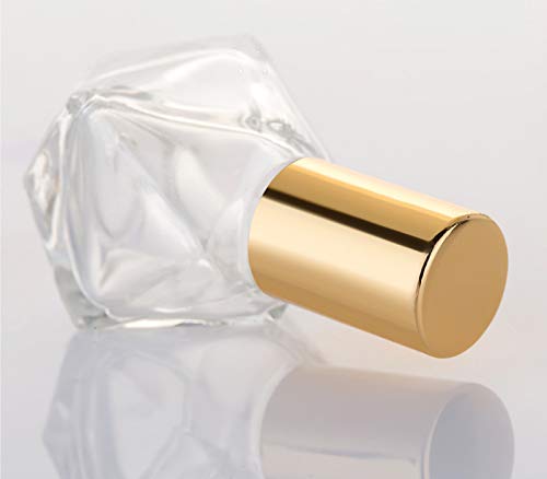 12 Pack Glass Essential Oil Roller Bottles 5ml with Gold Cap for Aromatherapy & DIY