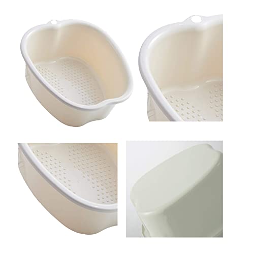 AXLOFO Foot Soaking Bath Basin - Large White Tub for Relaxation