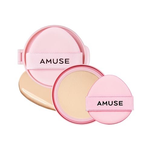Amuse Dew Power Vegan Cushion Foundation Refill 1.5 Natural - Full Coverage, Dewy Finish