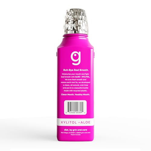 Grin Healthy Gums Oral Rinse - Alcohol-Free Mint Mouthwash 16 Fl Oz