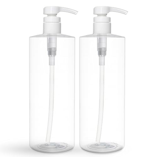 32 oz Refillable Shampoo Pump Bottles - BPA-Free, 2 Pack