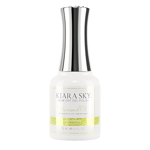 KIARA SKY Diamond FX Reflective Gel Polish Lightning - Neon Glitter Nail Color