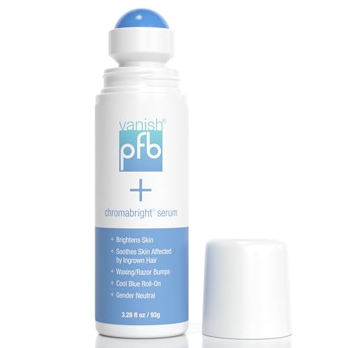 PFB Vanish Chromabright Razor Bump Stopper (3.28 oz) ? After Shave Soothing Solution, Razor Burn & Ingrown Hair Treatment, Relieve & Softens Skin, Dark Spots Remover for Face, Body & Intimate Areas