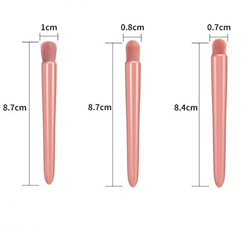 COSHINE 5pcs Travel Makeup Brush Set with Mirror - Portable, Vegan, Flawless Finish