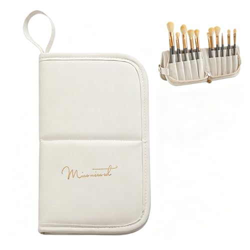 Portable Waterproof Makeup Brush Bag - Holds 20 Brushes