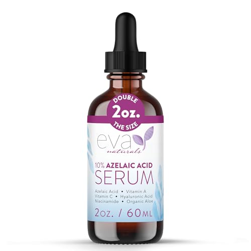 Eva Naturals Azelaic Acid 10% Facial Serum with Niacinamide & Hyaluronic Acid - 2 oz