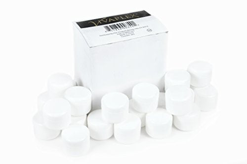 Vivaplex 24 Pack White 2 oz Cosmetic Jars with Dome Lids