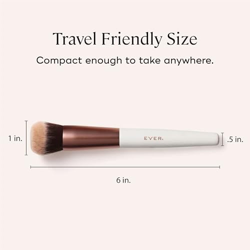 EVER Professional Contoured Foundation Brush for Liquid & Powder