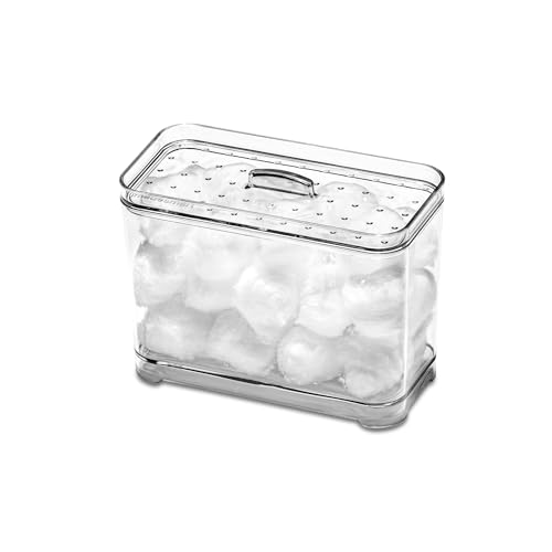 madesmart Clear Cotton Ball Container with Removable Lid