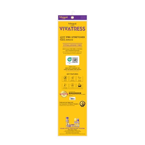 VIVACE Pre-Stretched Braiding Hair 56" - Lightweight Soft Yaki Synthetic Fiber 27/30/613 Blend