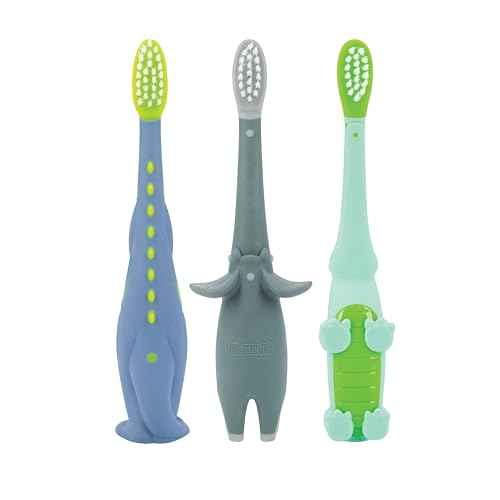 Dr. Talbot's Toddler Training Toothbrush 3-Pack - Soft Bristles & Fun Designs