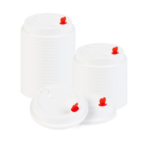 Disposable Coffee Cup Lids - 50 Pack with Secure Seal