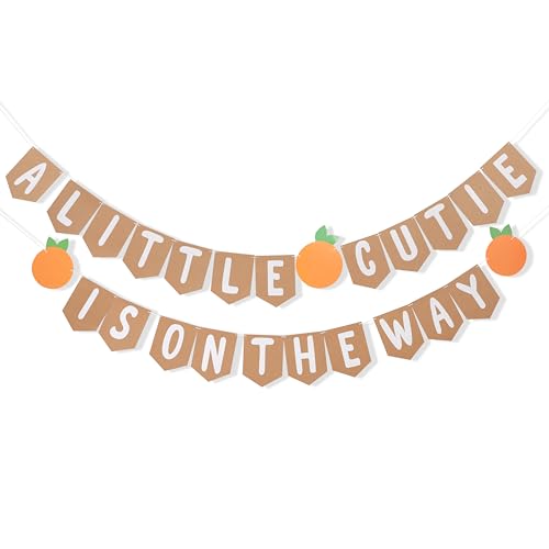 Little Cutie Baby Shower Banner - Citrus First Birthday Decoration