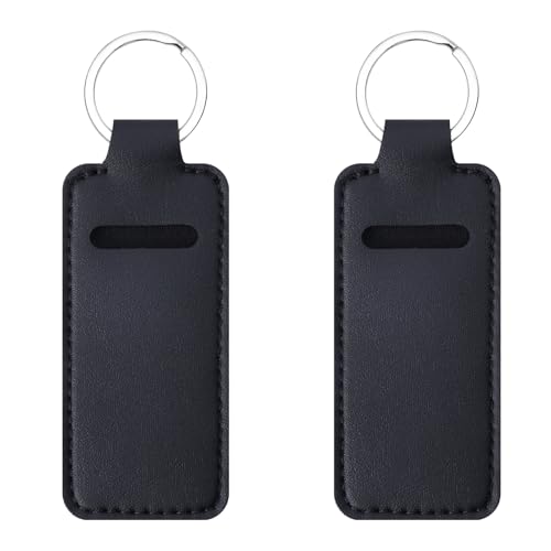 Leather Chapstick Holder Keychain - Stylish Lip Balm Case