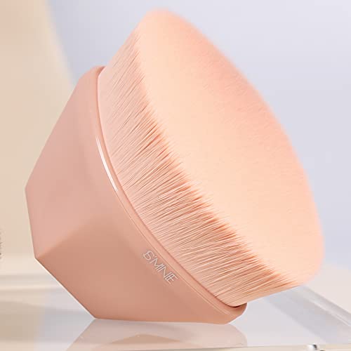 White Liquid Foundation Makeup with Flat Top Kabuki Brush - Long Lasting Face & Body Color