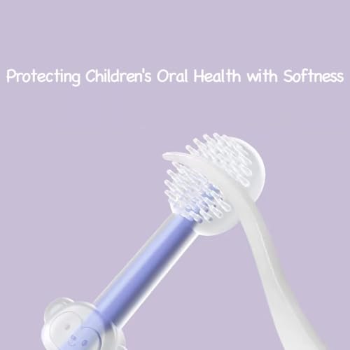 PandaEar Toddler Toothbrush Set - 3 Silicone Brushes for 0-18 Months