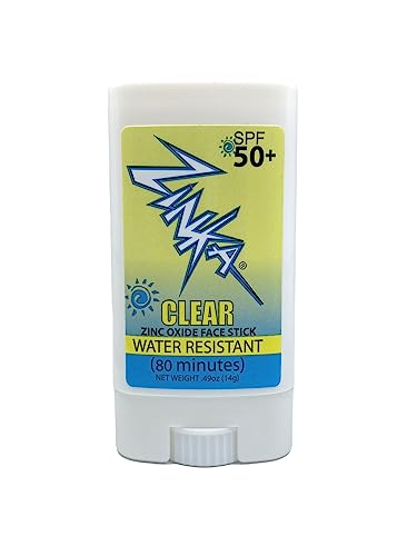 Zinka Clear Zinc Oxide Sunscreen Stick SPF 50 - Travel-Friendly UV Protection for Sensitive Skin