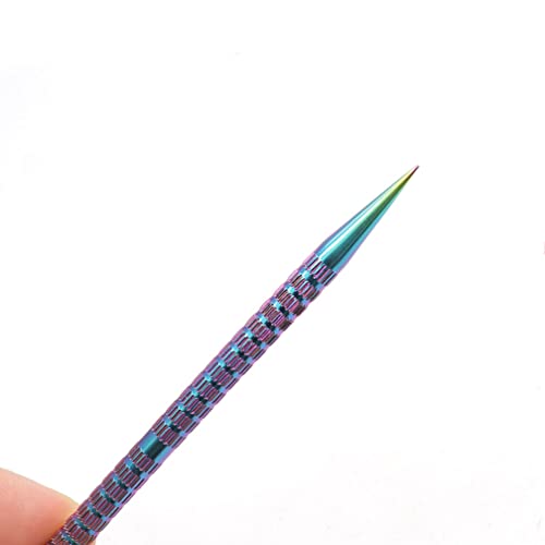 Holographic Stainless Steel Nail Art & Cuticle Pushers - 2 Pcs Manicure Tools