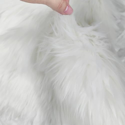 Faux Fur Sheepskin Square Chair Cover - Soft Anti-Slip Seat Pad (1.3 x 1.3Ft)