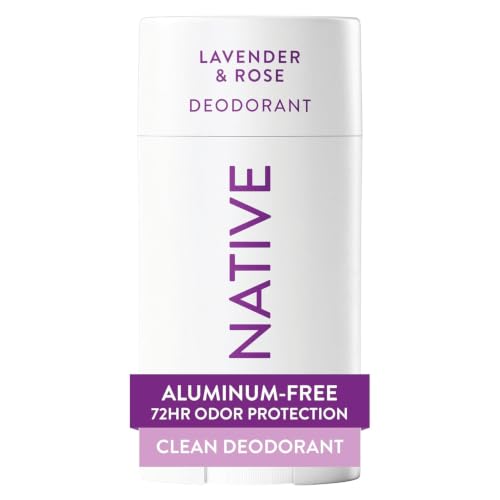 Native Aluminum-Free Deodorant for Women & Men, Lavender & Rose (2.65 oz)