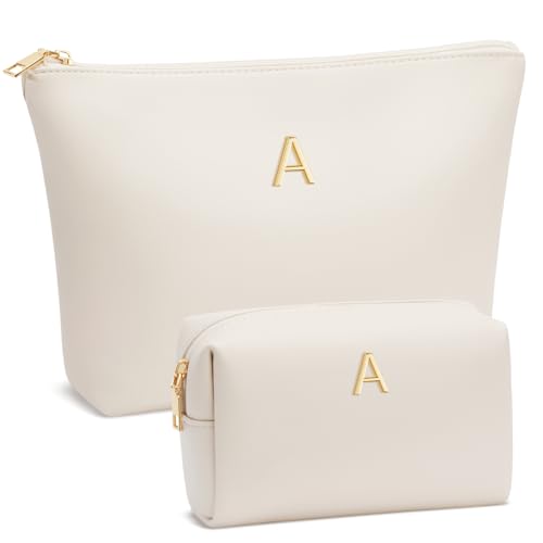 Gifts for Women Girls Personalized Initial Travel Makeup Bag