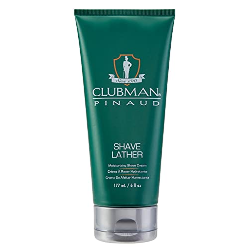 Clubman Pinaud Shaving Cream for Men - Moisturizing Lather, 6 oz