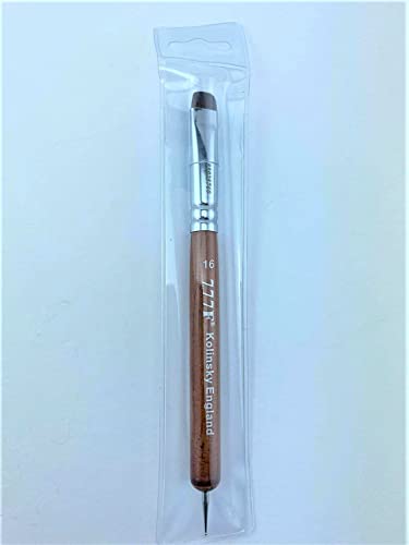 777 Premium Kolinsky French Brush Size 16 with Dotting Tool