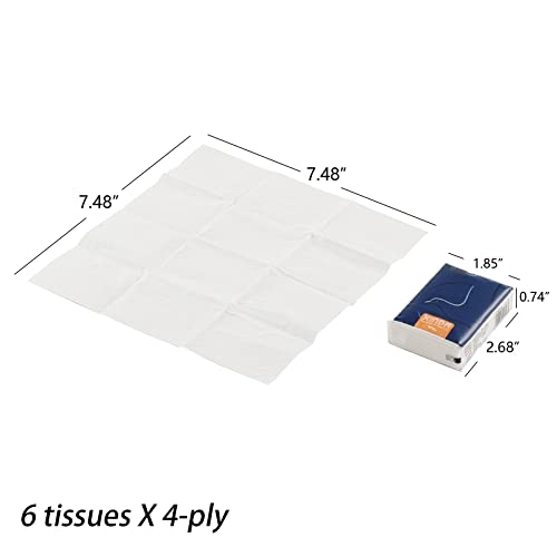 Jandson 120 Pack Pocket Size Facial Tissues - 4-Ply Soft & Unscented