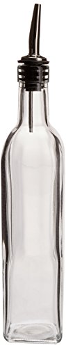 16 Oz Glass Oil Vinegar Cruet with Stainless Steel Pourer