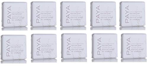 Paya Organics Facial Bar Soap, Gentle Cleansing 1 oz Bars (Set of 10)