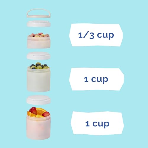 Whiskware Stackable Snack Containers for Kids - 3 Piece Set