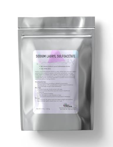 SLSA Sodium Lauryl Sulfoacetate 8oz Organic Gentle Foaming Surfactant for Bath Bombs & Personal Care