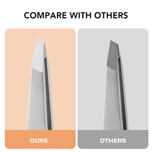 Cut It Professional Slant Tweezers - Precision Stainless Steel for Eyebrows