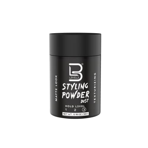 L3 Level 3 Travel Styling Powder - Natural Look Men's Hair Powder - Single Pack