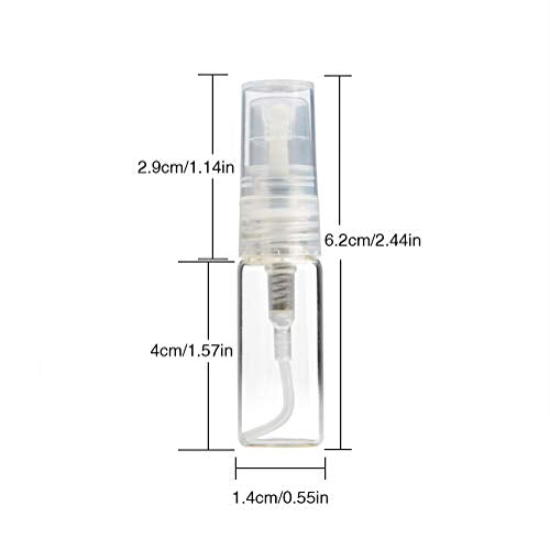 35pcs 3ml Mini Glass Perfume Atomizer Bottles - Portable Refillable Spray