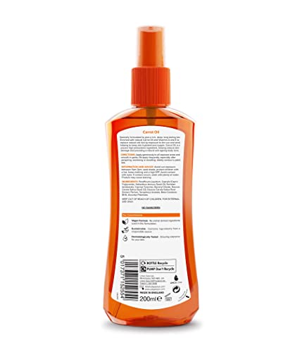 Calypso Carrot Oil Tan Extender 220ml - Moisturizing Sun Tanning Oil