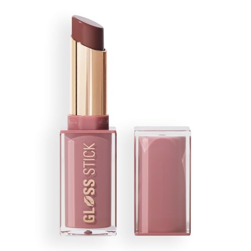 Revolution Pout Lip Gloss Stick - Creme Brulee Mauve, Hydrating & Vegan