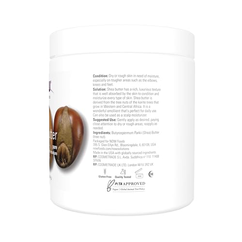 NOW Foods Shea Butter Skin Emollient - 16 Ounce Moisturizer for Dry Skin