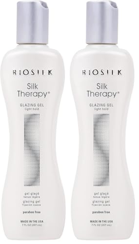 BioSilk Silk Therapy Glazing Gel Light-Hold Styling Gel 7 Oz Pack of 2