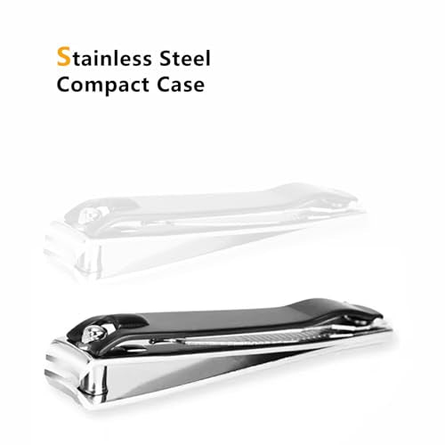 Stainless Steel Nail Clippers Set - Fingernail & Toenail Cutters with File