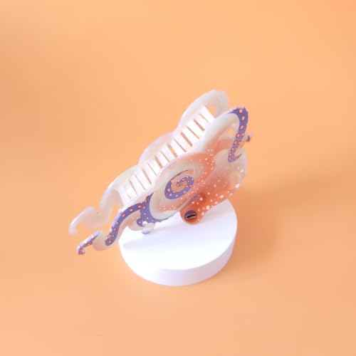 Pink Octopus Hair Clip - Acetate Claw Clip for Women