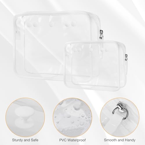 DABASHAN White Clear Waterproof Cosmetic Organizer - 4 Packs